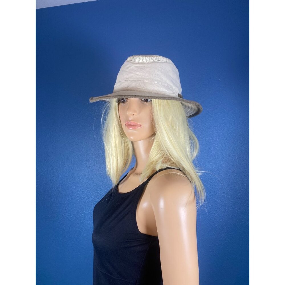 Tilley TMH55 Organic Airflo Sun Hat 7 1/4 Medium Beige Tan Trim 58CM